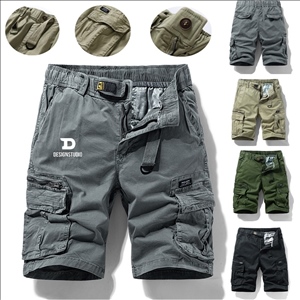 Mens Summer Cotton Tactical Cargo Shorts